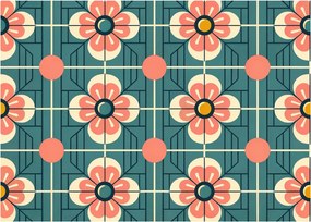 Tablou - Model retro cu flori (70x50 cm)