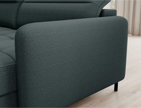 Colțar verde extensibil/cu spațiu de depozitare cu tapițerie din catifea (cu colț pe partea stângă/în formă de "U") Berrto – ELTAP