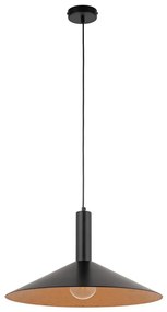 Lustră pe cablu CAPRI 1xE27/15W/230V d. 50 cm negru/cupru