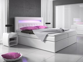 Pat matrimonial Boxspring 140 cm Marilia II (cu saltele). 611039