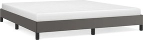 vidaXL Cadru de pat, gri, 160x200 cm, piele ecologică