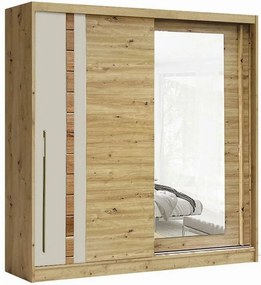 Dressing AVANTGARDE AV3-20, stejar artisan, PAL, cu 2 usi, 200x59x215