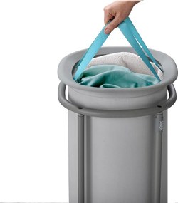 Coș de rufe gri deschis din material textil 50 l Duo – Joseph Joseph