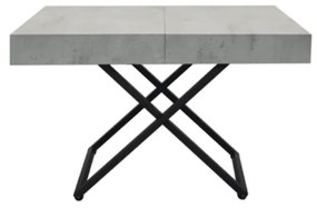 Masa Transformabila, extensibila, cu sistem de ridicare-coborare - OTEL OXIDAT - 120 cm / 80 cm - Transformabila