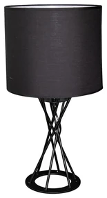 Veioza Spice, 30x30x52 cm, e27, 40 w, metal/textil, negru