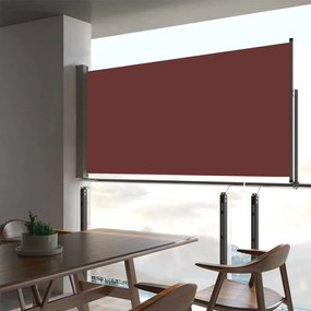 vidaXL Copertină laterală retractabilă de terasă, maro, 80 x 300 cm