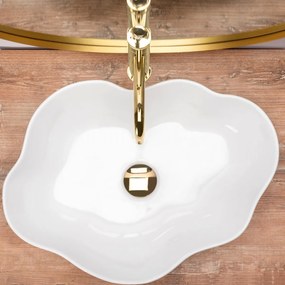 Lavoar Pearl Shiny ceramica sanitara alb lucios – 51,5 cm