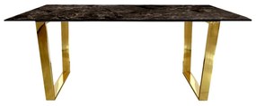 Masa Madera maro/gold marmura – H75 cm