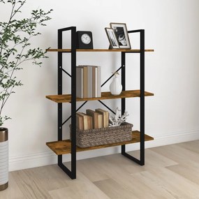 821315 vidaXL Bibliotecă, stejar fumuriu, 80x30x105 cm, lemn prelucrat