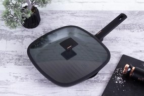 RESIGILAT - Tigaie grill cu capac 28 cm antiaderenta cu titan Monaco Collection Berlinger Haus BH 7093