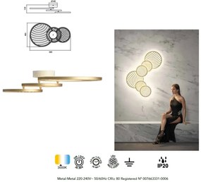 Plafoniera LED design modern COLLAGE 40W aurie