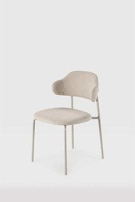 Scaune de dining crem 4 buc. Adriel – Marckeric