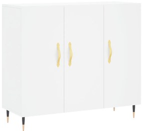 vidaXL Dulap, alb, 90x34x80 cm, lemn compozit