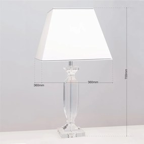 Veioza design decorativ cu cristal K9 POKAL alb/crom