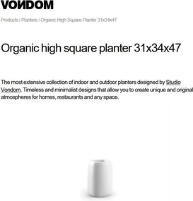 Ghiveci plante design decorativ exterior/interior Organic high square 31x34x47cm