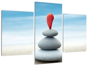 Tablou -Echilibru cu pietre (90x60 cm)