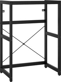 vidaXL Cadru chiuvetă de baie, negru, 59x38x83 cm, fier