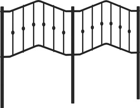 vidaXL Tăblie de pat de schimb metalică, negru, 135 cm