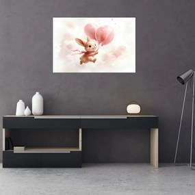 Tablou - Iepuraș cu Baloane (90x60 cm)