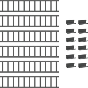 vidaXL Apărătoare de zăpadă pentru acoperiș Antracit 600 x 2,5 x 20 cm