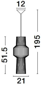 Lustra / Pendul modern design decorativ BREDO D-21cm
