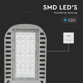 Lampă LED stradală SAMSUNG CHIP LED/50W/230V 6500K gri