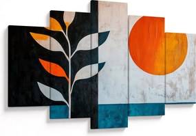 Tablou - Abstracție cu plantă și soare (150x105 cm)