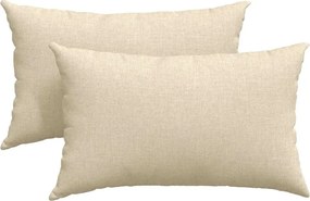 vidaXL Perne pentru canapea 2 pcs Crem 50 x 30 cm țesătură