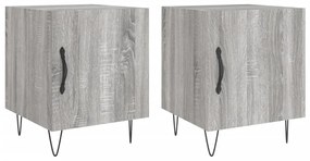 vidaXL Noptiere, 2 buc., gri sonoma, 40x40x50 cm, lemn compozit