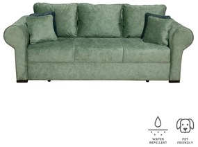 Canapea SEUL extensibila, 3 locuri, cu arcuri si lada depozitare, verde, 250x105x100 cm