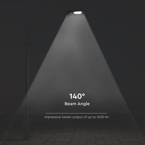 Lampă stradală solară LED cu senzor, 15 W, 7,4 V, 6000 K, IP65, 5400 mAh