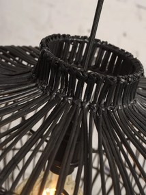 Lustra suspendata eco din ratan Madagascar, negru