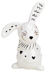 Iepuras ceramic BUNNY BACK 10 cm alb