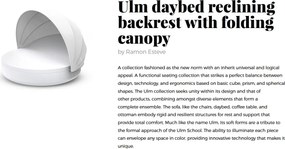 Pat de zi exterior cu spatar rabatabil si parasolar ULM