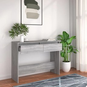 Masa consola, stejar sonoma gri, 100x35x76,5 cm, PAL