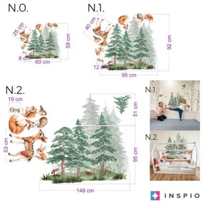 INSPIO Pădure plină cu animale - autocolante pentru copii