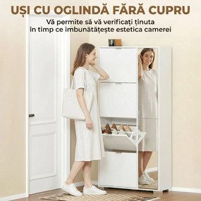 HOMCOM dulap pantofi rabatabil | Aosom Romania