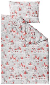 Lenjerie de pat din bumbac CHRISTMAS ELF roșu Dimensiune lenjerie de pat: 70 x 90 cm | 140 x 200 cm