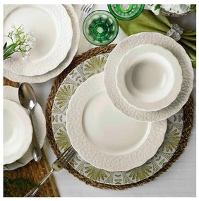 Set de veselă, 24 piese, alb/porțelan