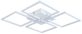 Lustră LED aplicată dimabilă 4xLED/16,25W/230V pătrată albă Top Light + telecomandă