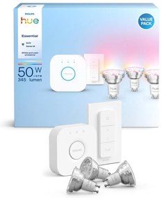 Set de bază Philips Hue WACA 3xGU10/4,7W 2200-6500K + dispozitiv de conectare