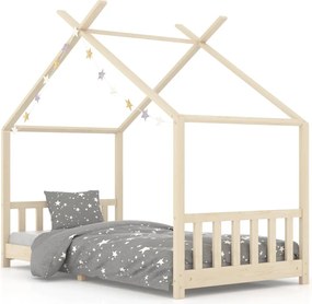 vidaXL Cadru de pat pentru copii, 90 x 200 cm, lemn masiv de pin