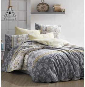 BedTex Lenjerie de pat din bumbac Vera gri, 220 x200 cm, 2 bucăți 70 x 90 cm
