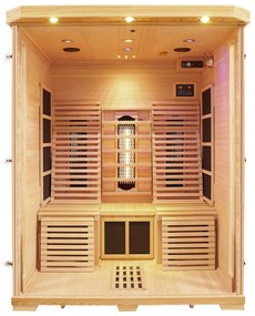 Infračervená sauna/ tepelná kabína Helsinki 150 s triplexným vykurovacím systémom a drevom Hemlock