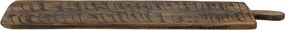 Platou decorativ din lemn reciclat, cu model gravuri antice, „Gratia", 53 x 20 x 1,5 cm