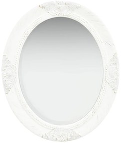 vidaXL Oglindă de perete în stil baroc, alb, 50 x 60 cm