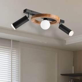 Spot OTIS 1xG9/5W/230V + 2xE27/15W/230V stejar