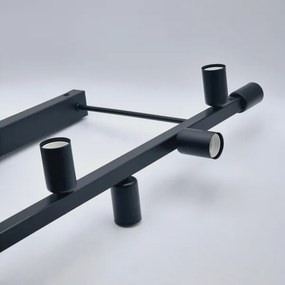 Lustră pe tijă ASTRID 8xE27/60W/230V negru