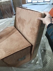 OFERTA Canapea colt teracota SMART COSARO, reversibila + 2 perne GRATUIT II. calitate