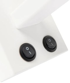 Aplică modernă albă cu abajur negru - Brescia